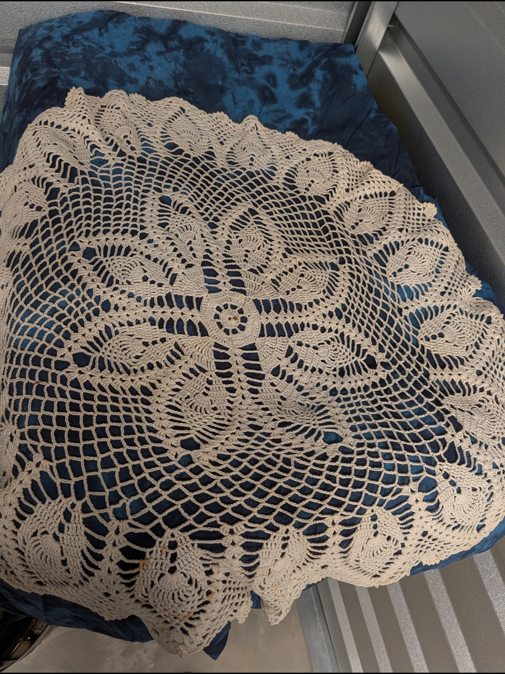 Handmade Crochet Round Doily - Cream